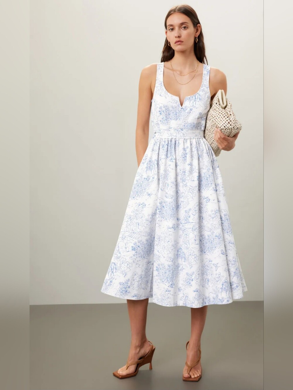 Cinq a Sept Garden Toil Ebba Midi Dress Women Size 6